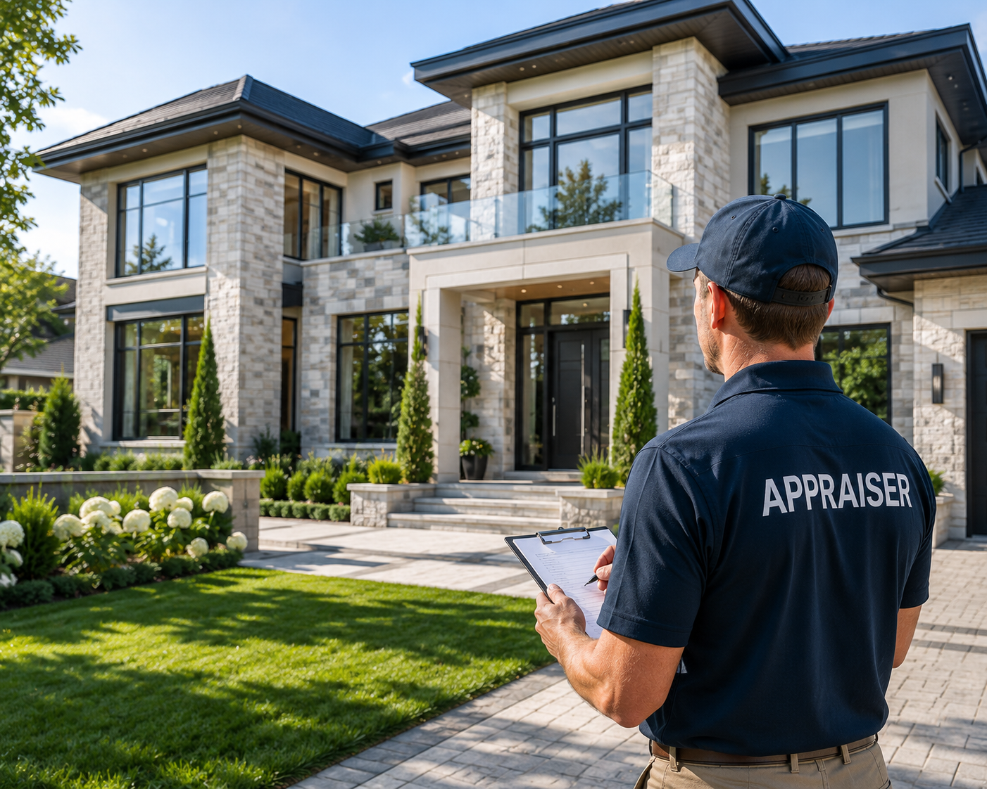 Licensed appraiser evaluating home value for buyer's lender