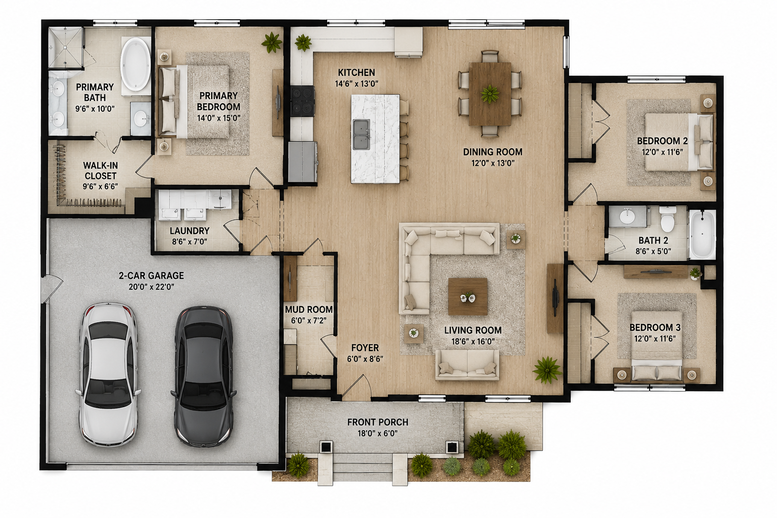 Every room staged and ready for buyers